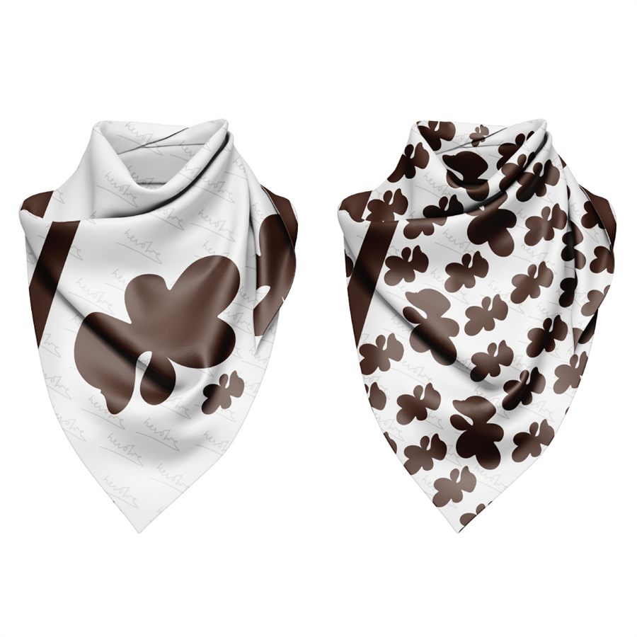 HEvolve Foundation bandana in brown and cream floral prints