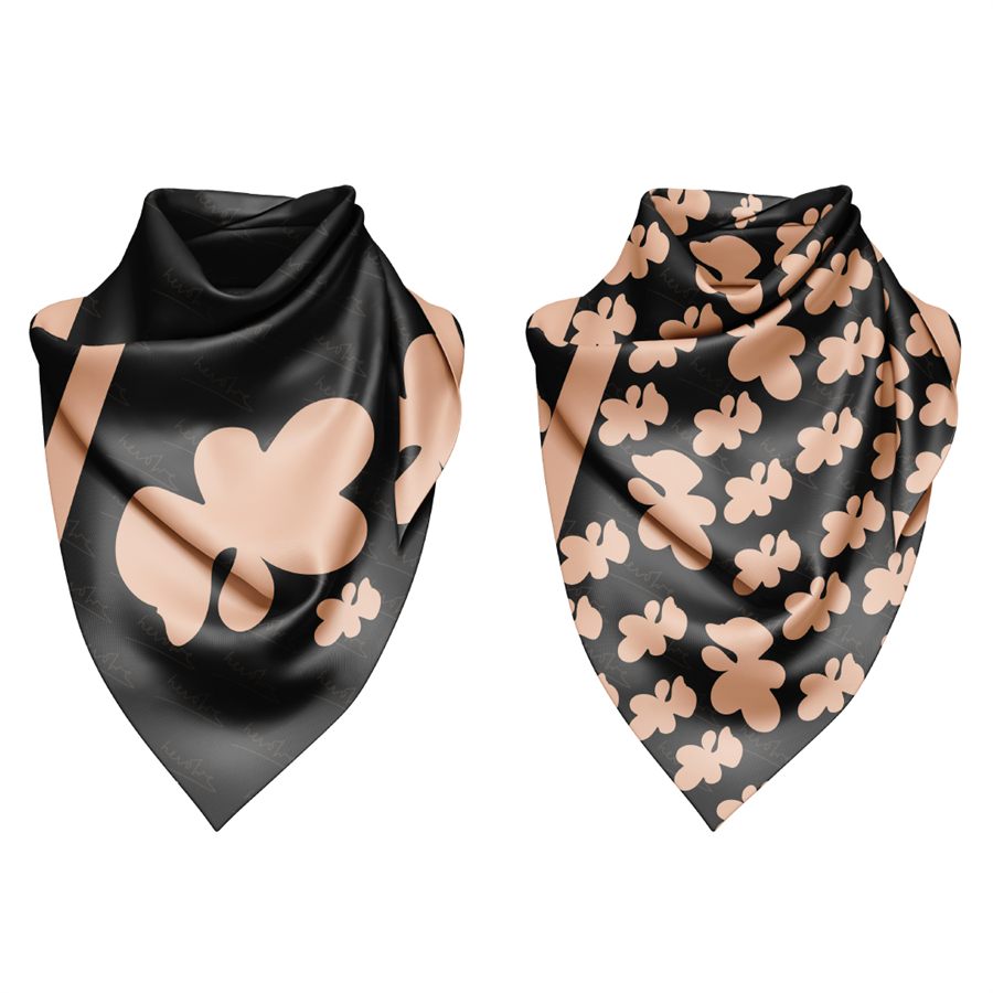 HEvolve Foundation bandana in black and cream floral prints