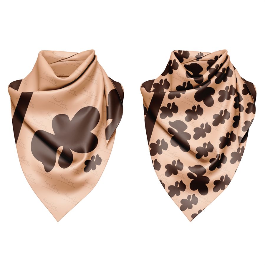 HEvolve Foundation bandana in cream and brown floral prints