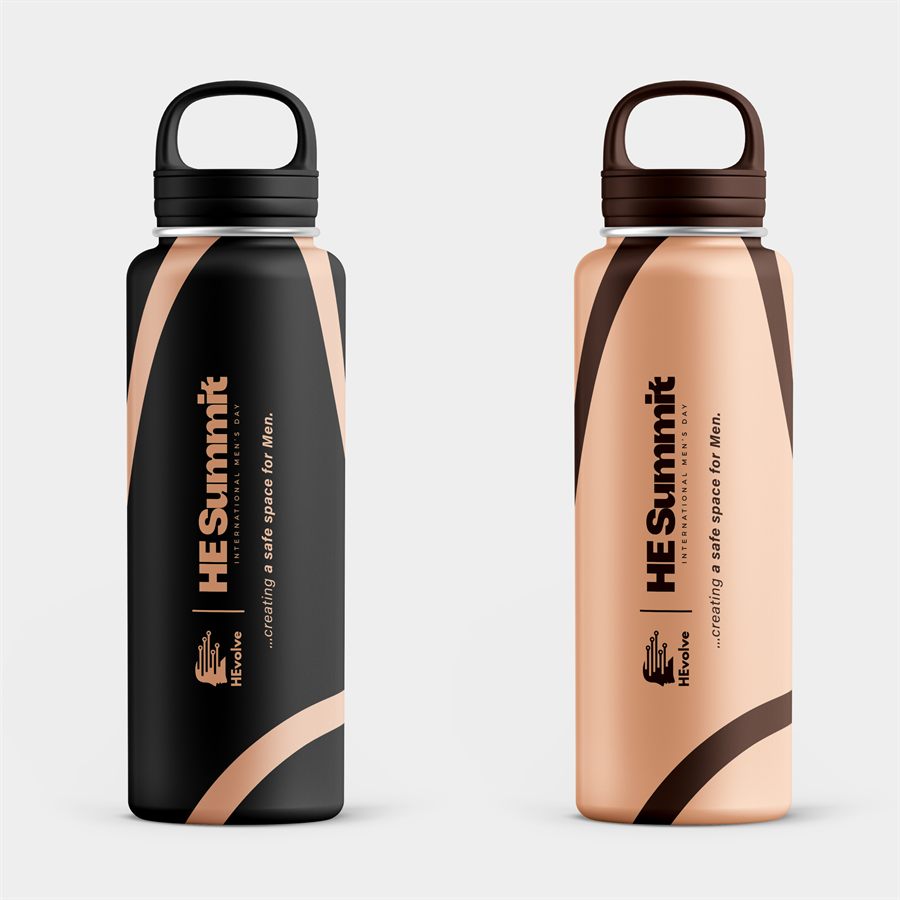 HEvolve Foundation insulated water bottle, alternate view